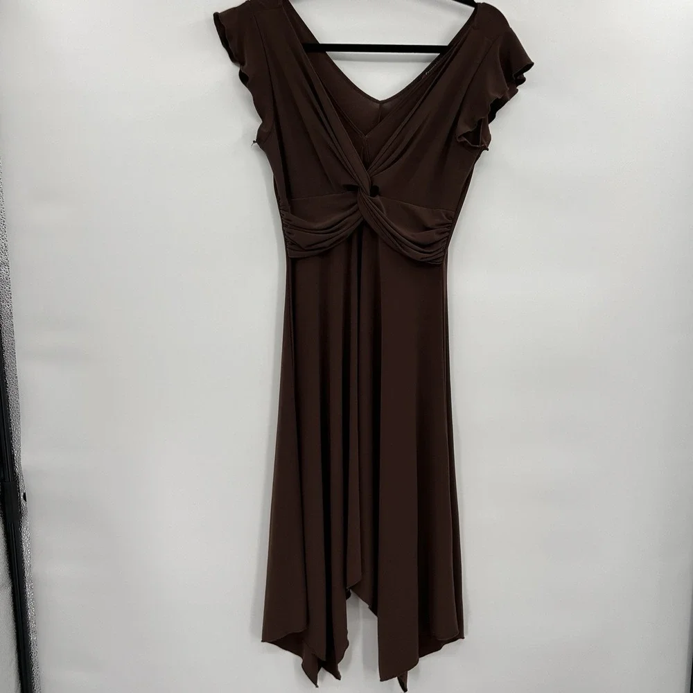 Vintage Cocomo Y2K Forest Fairy Babydoll Dress Size S Brown Asymmetric Flutter‎